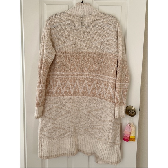 Joie Women’s Nordic Open Cardigan Slub Long Duster Sweater in Cream Color XS - Picture 2 of 5